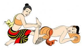 thai massage cartoon